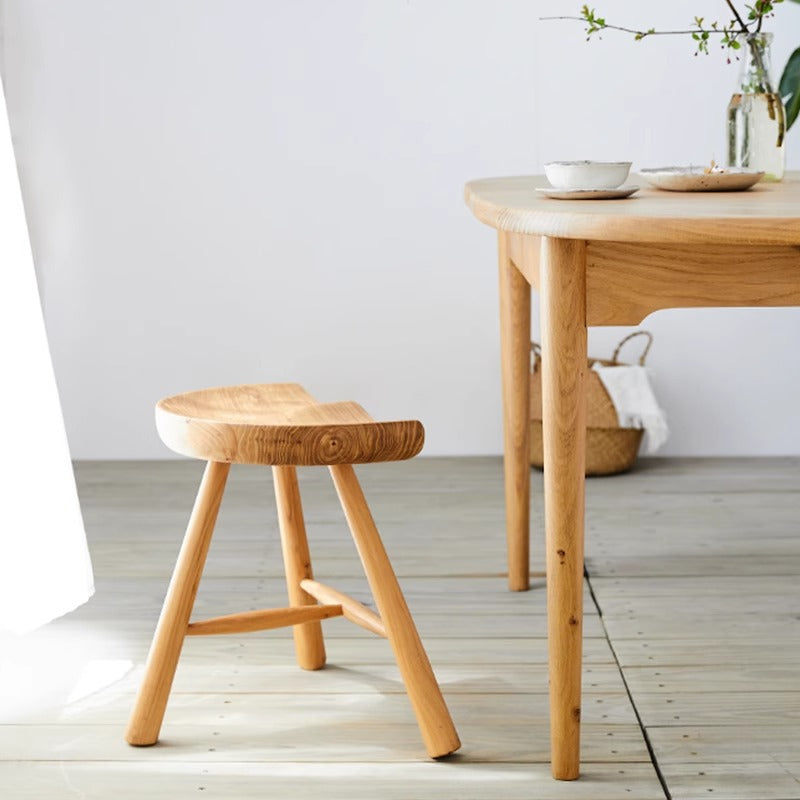 Japanese style wooden low stool
