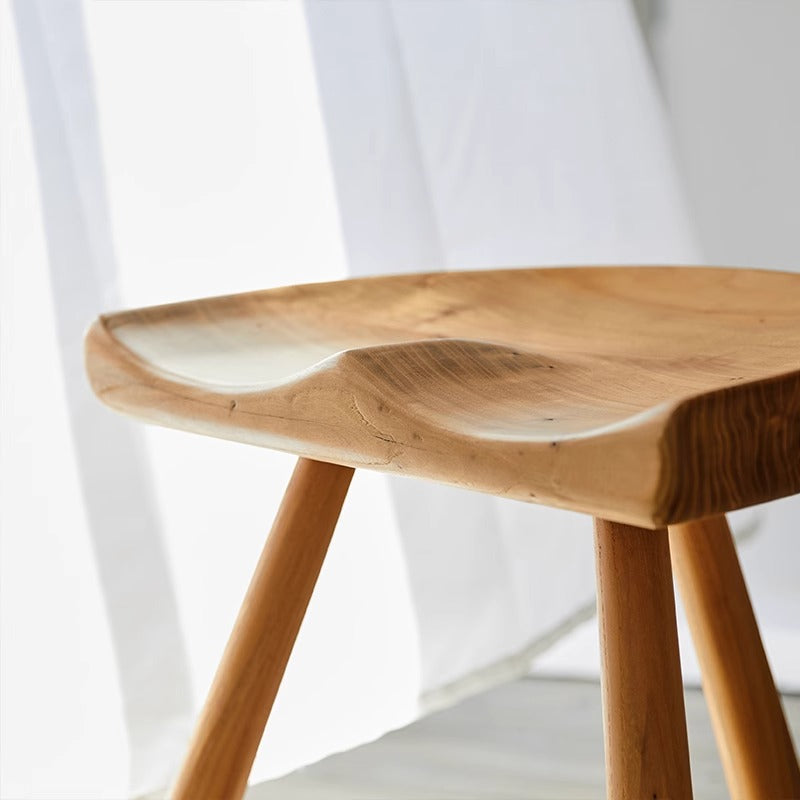 Japanese style wooden low stool