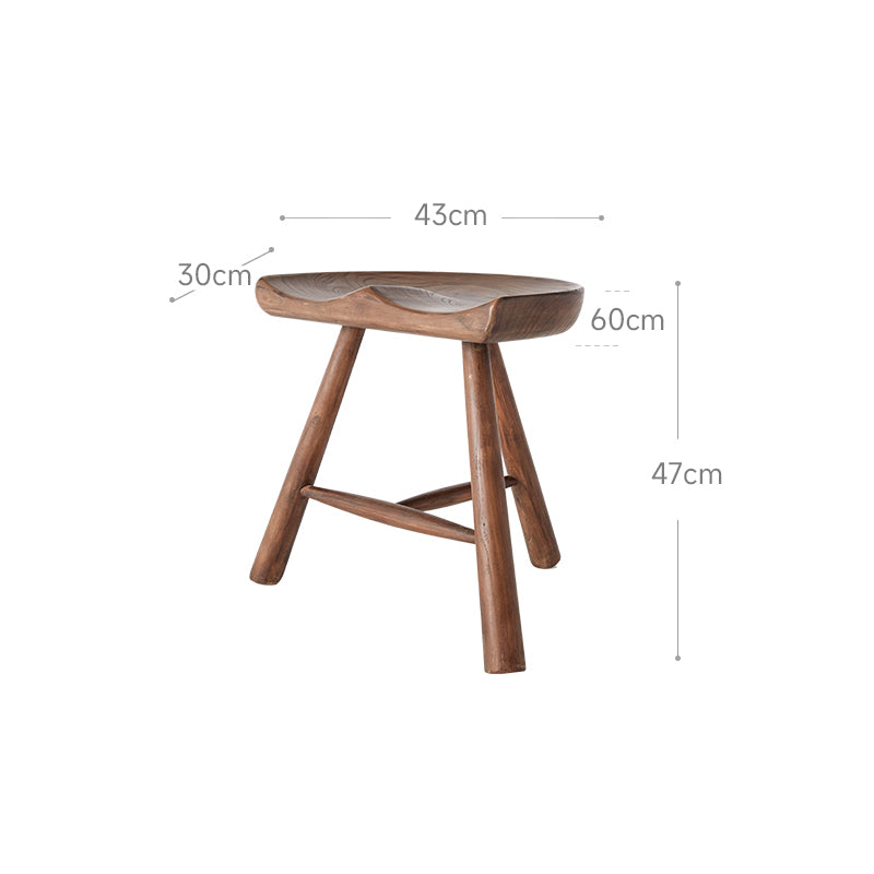 Japanese style wooden low stool