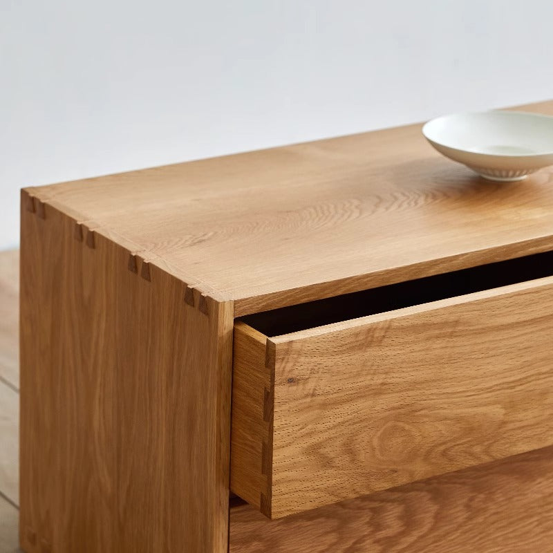 White oak TV cabinet