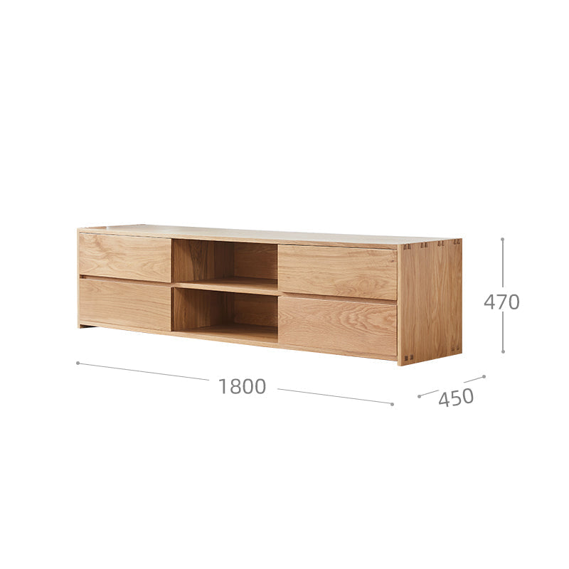 White oak TV cabinet