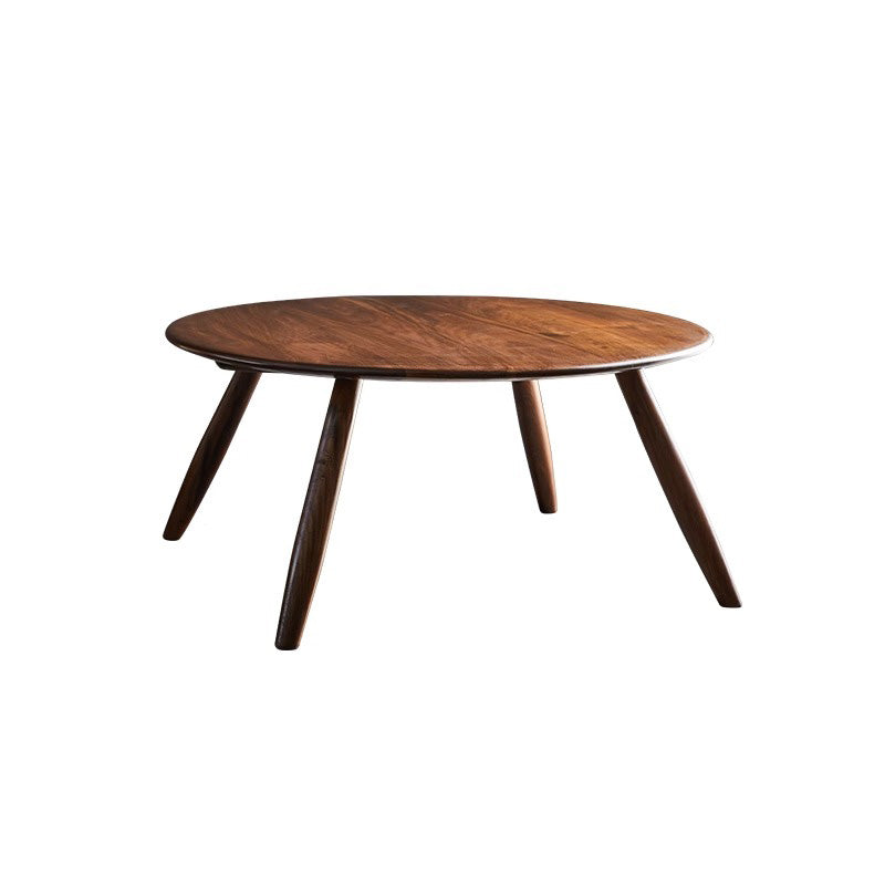 Natural wood round table