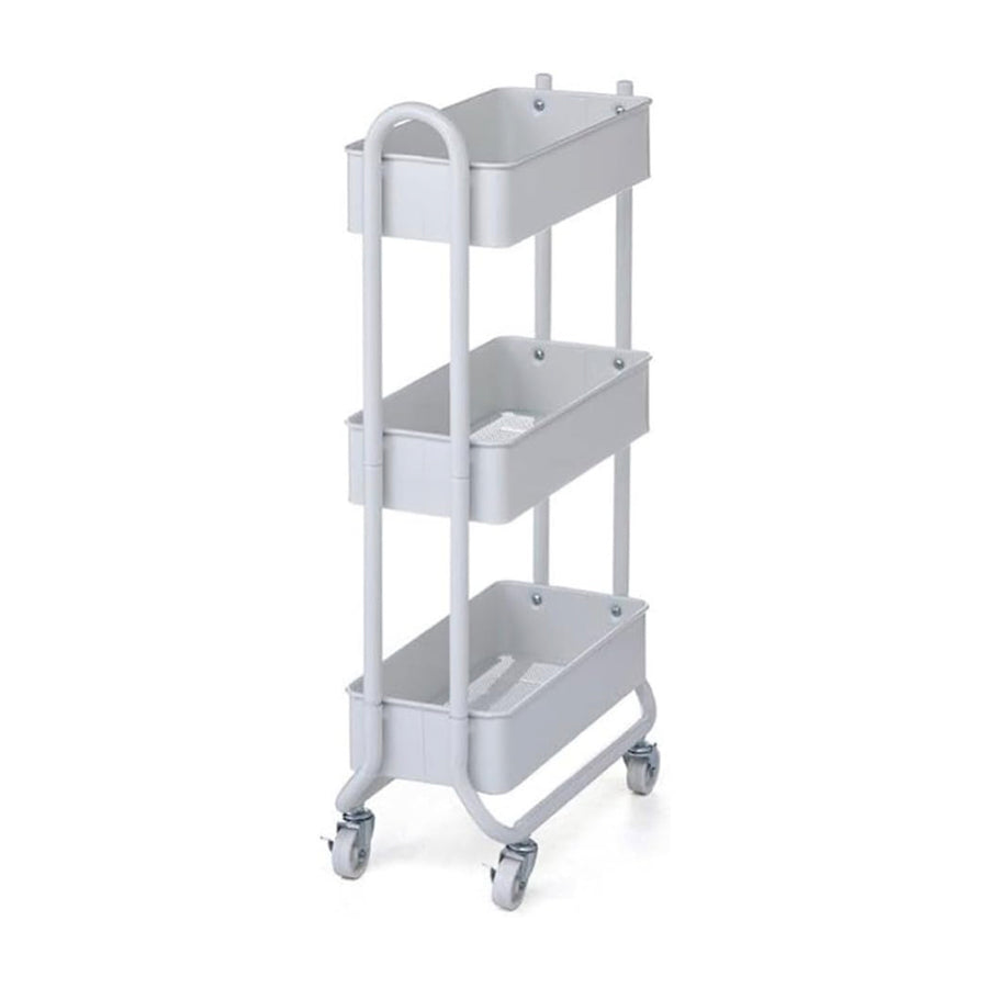 J21 Kitchen Cart Slim White