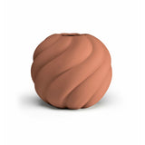 Twist Ball Vase 20cm Brick Red