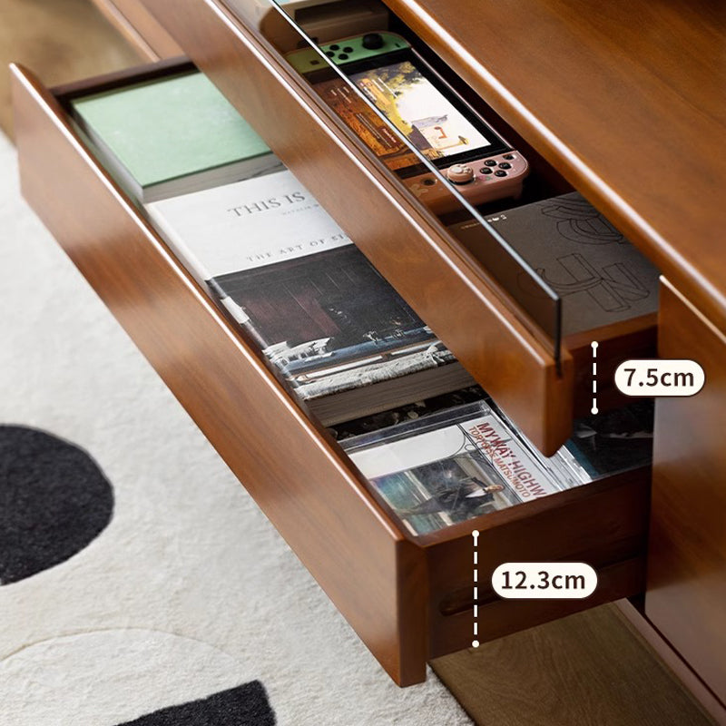 Boxwood retro style TV stand with stainless steel legs