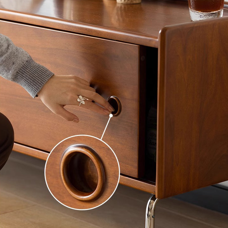 Boxwood retro style TV stand with stainless steel legs