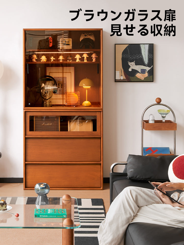 ツゲ材 コンパクト収納キャビネット