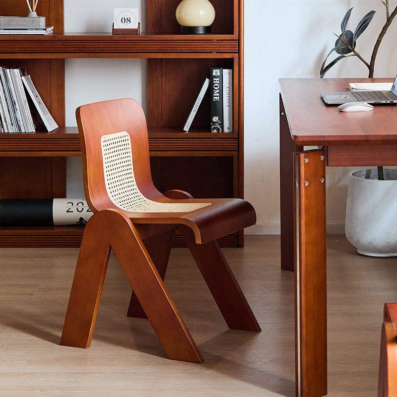 Boxwood Rattan Curved Dining Chair