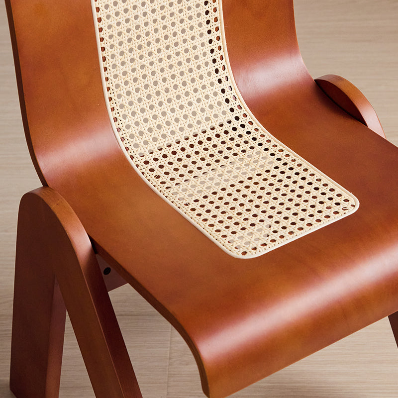 Boxwood Rattan Curved Dining Chair