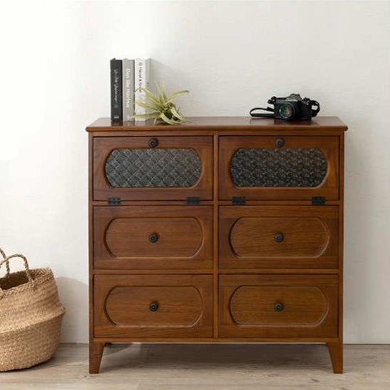 Wooden chest MCH-5186BR 2 rows, 3 drawers