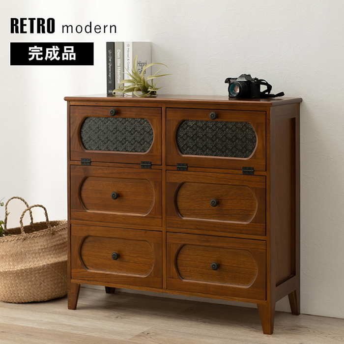 Wooden chest MCH-5186BR 2 rows, 3 drawers