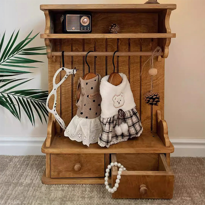 Wooden closet for pet clothes