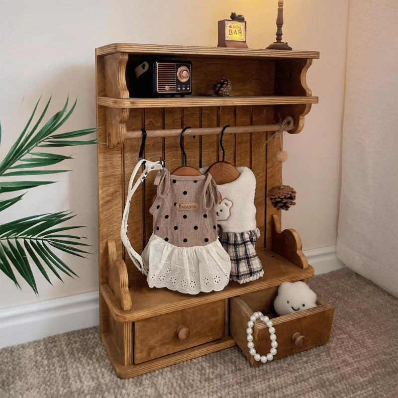 Wooden closet for pet clothes