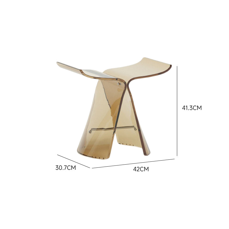 Butterfly-shaped acrylic stool