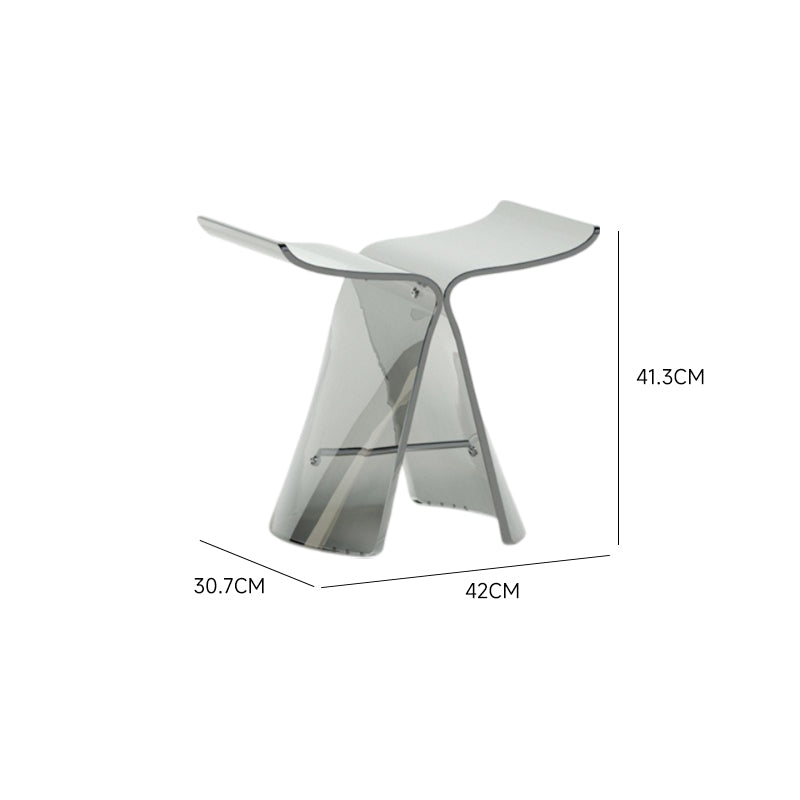 Butterfly-shaped acrylic stool