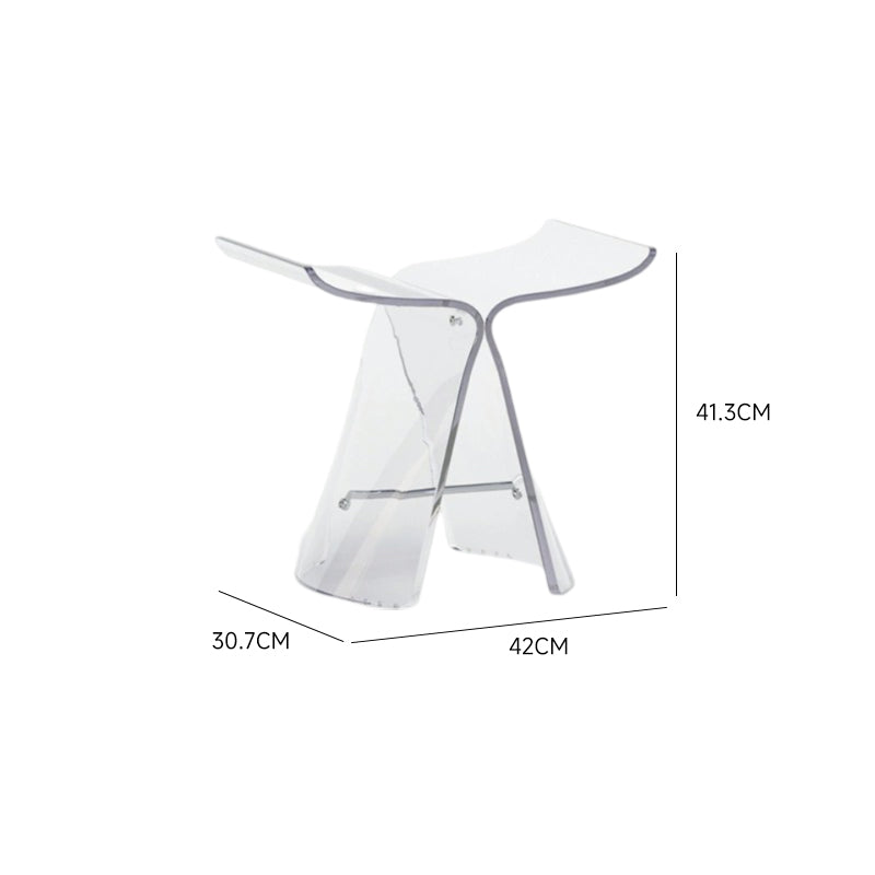 Butterfly-shaped acrylic stool