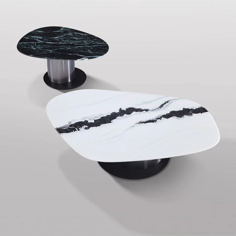 Monochrome ceramic center table