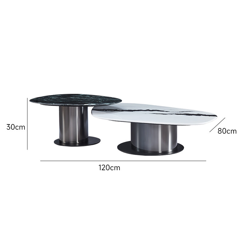 Monochrome ceramic center table
