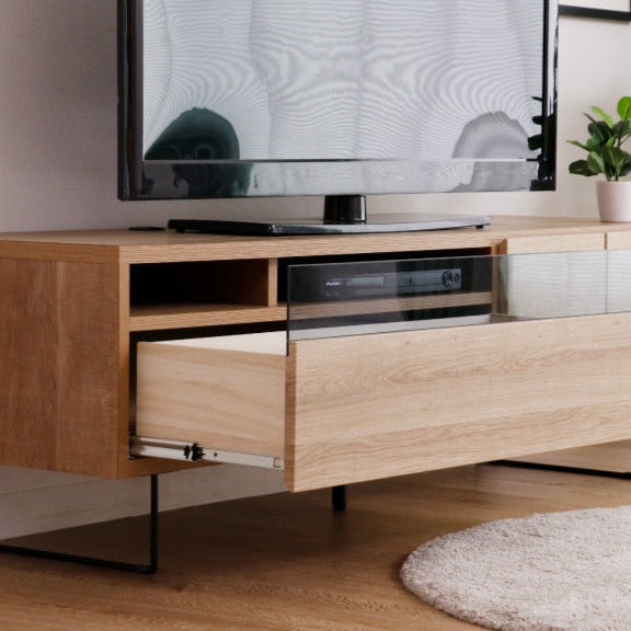 TV stand, TV stand, low board, 150cm wide, AV storage