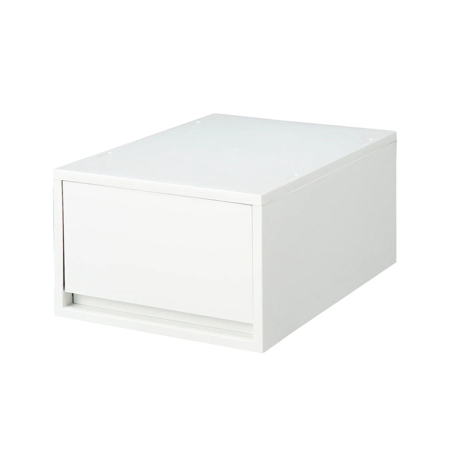 Polypropylene case, deep drawer type, white gray