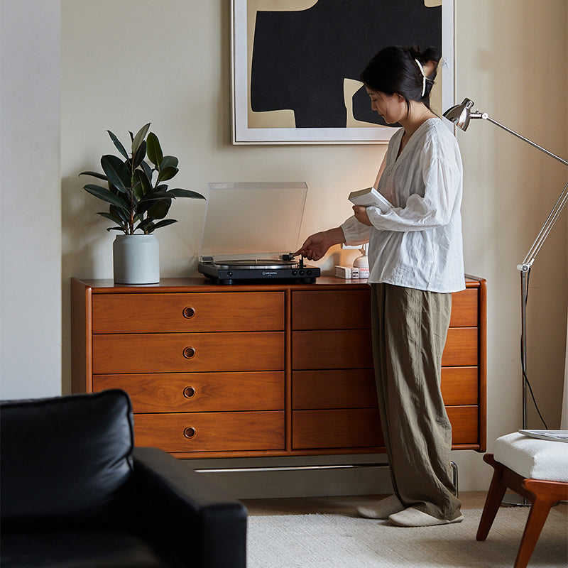 Boxwood retro design 8 compartment chest