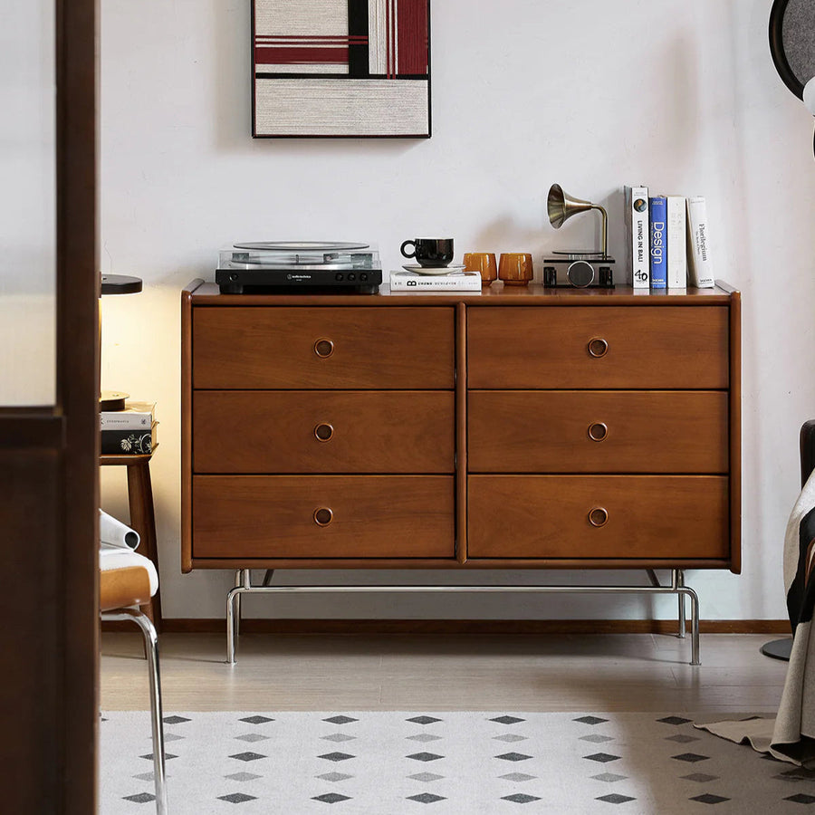 Boxwood retro design 6 compartment chest
