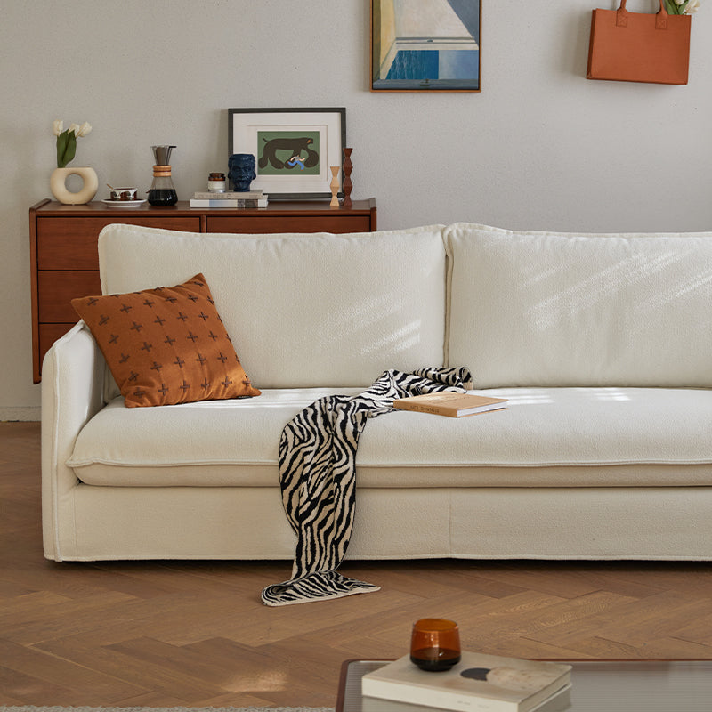 Boucle fabric sofa