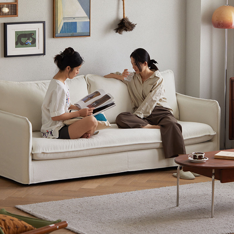Boucle fabric sofa