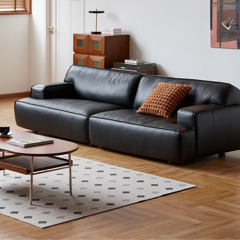 Full leather living sofa