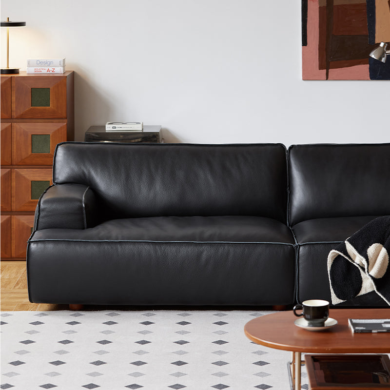 Full leather living sofa