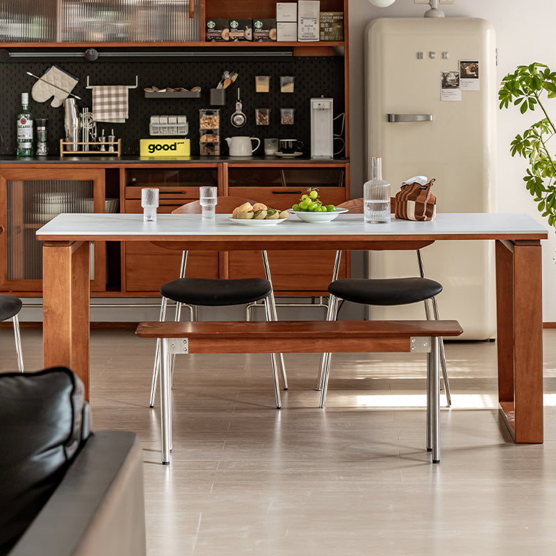 Boxwood Ceramic Dining Table with Square Legs