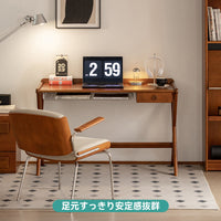 CAGUUU(カグー) ツゲ材 収納付き天然木ワークデスク ｜CAGUUU