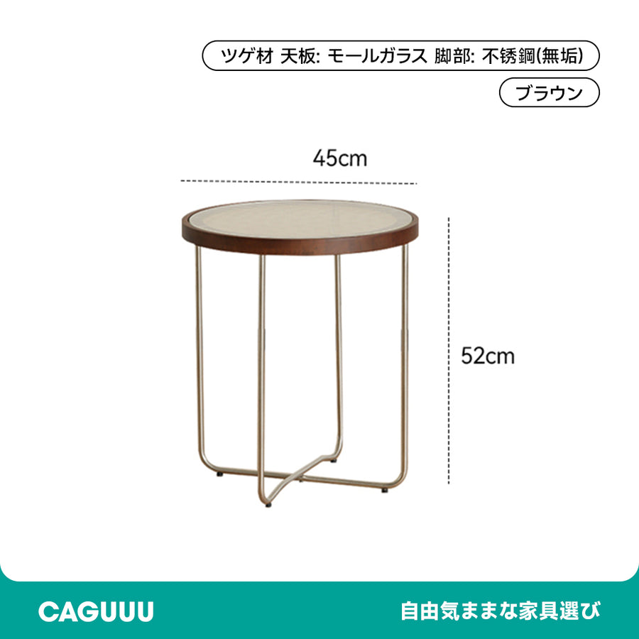 ガラス天板コーヒーテーブル
