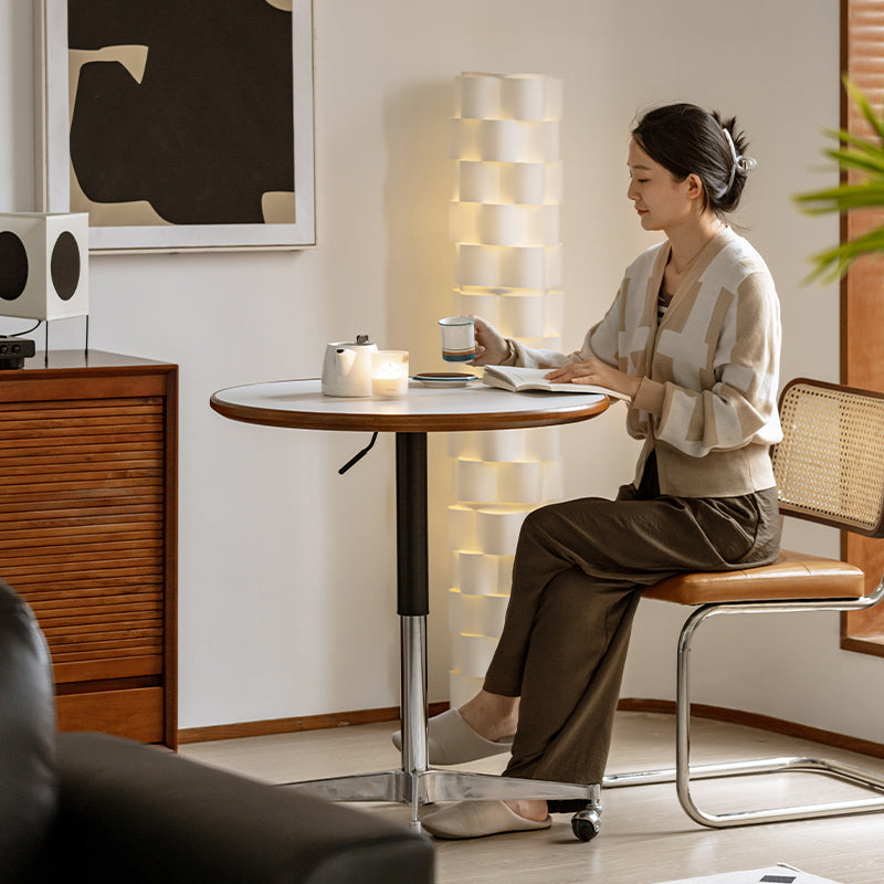 Boxwood Height Adjustable Circular Side Table