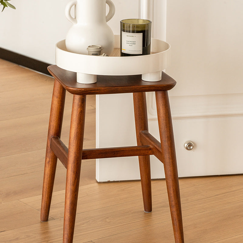 Boxwood Square Wood Stool