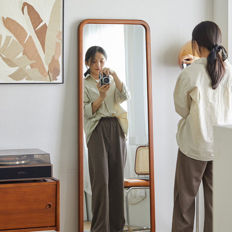 Boxwood Wooden Retro Stand Mirror