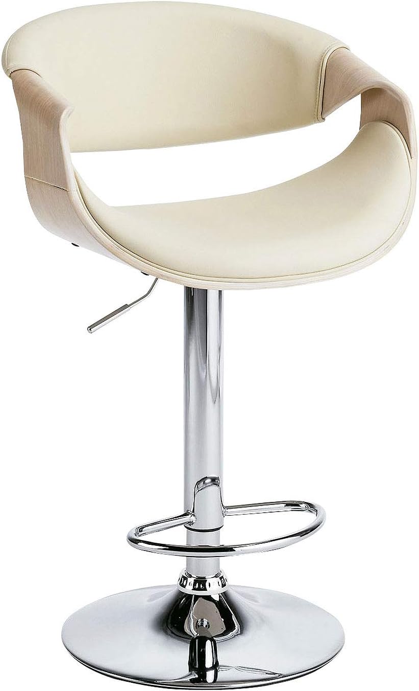 Wood grain design adjustable bar chair