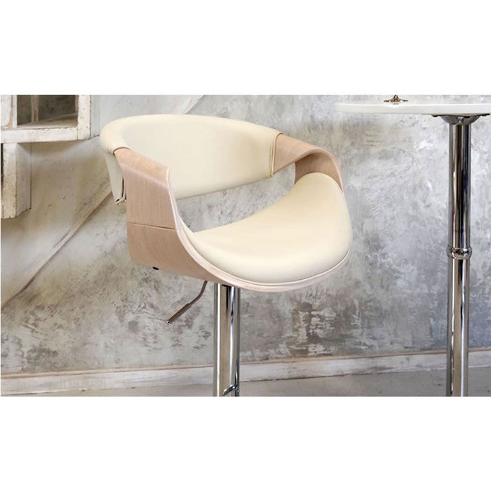 Wood grain design adjustable bar chair
