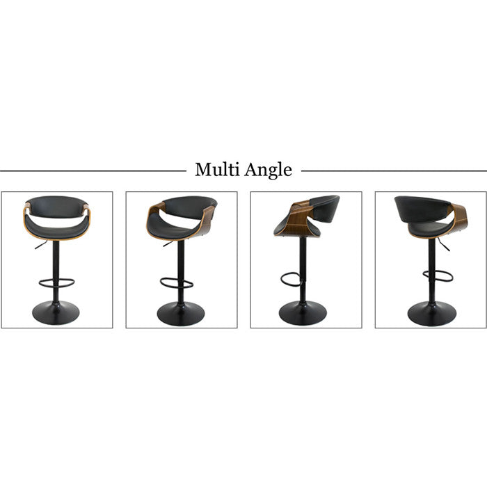 Wood grain design adjustable bar chair