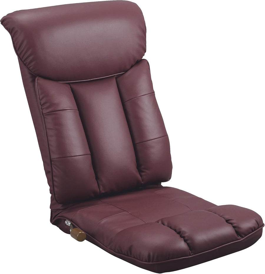 Japanese-made 13-step reclining leather chair