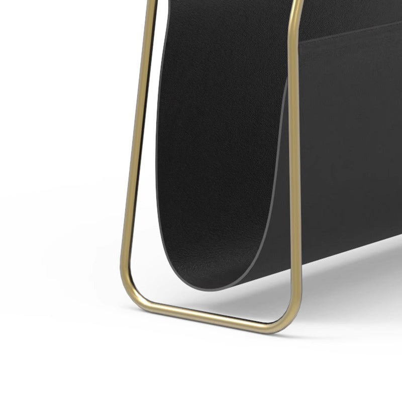 Leather magazine rack