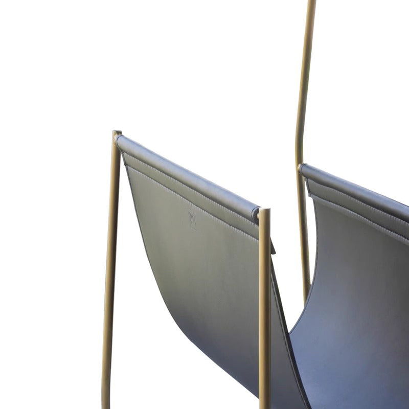 Leather magazine rack