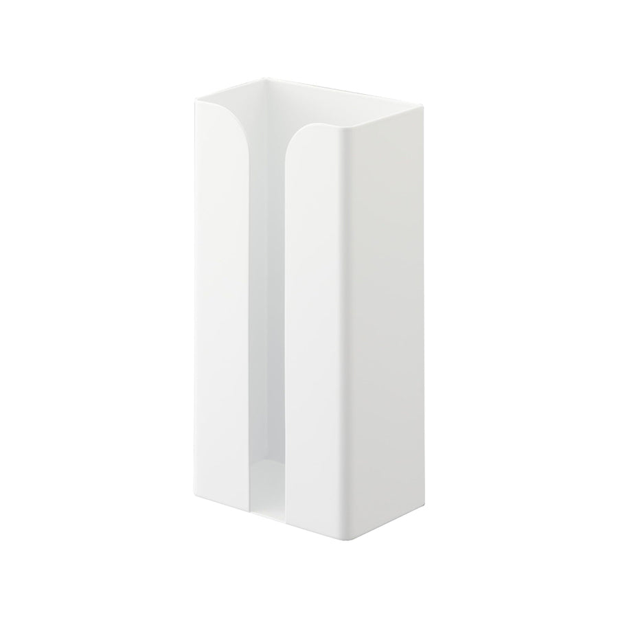 Tower Magnet Plastic Bag &amp; Kitchen Paper Holder, White