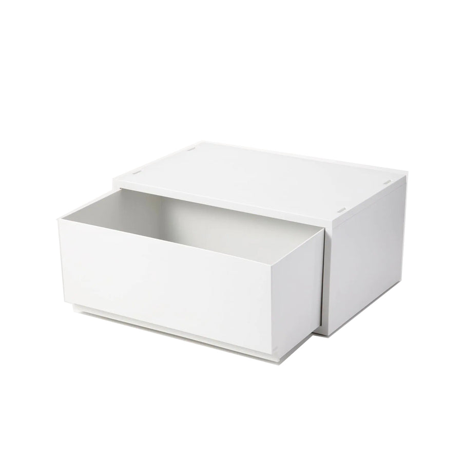 Polypropylene case, pull-out type, wide, deep, white gray