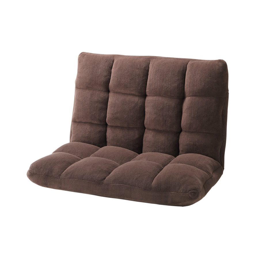 Fluffy wide recliner, brown