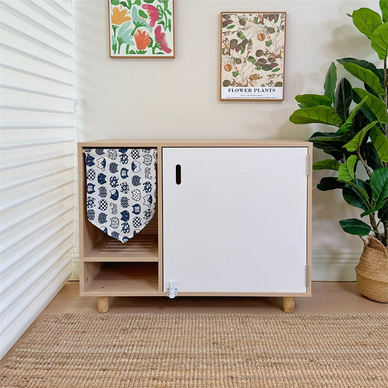 Compact cat litter box