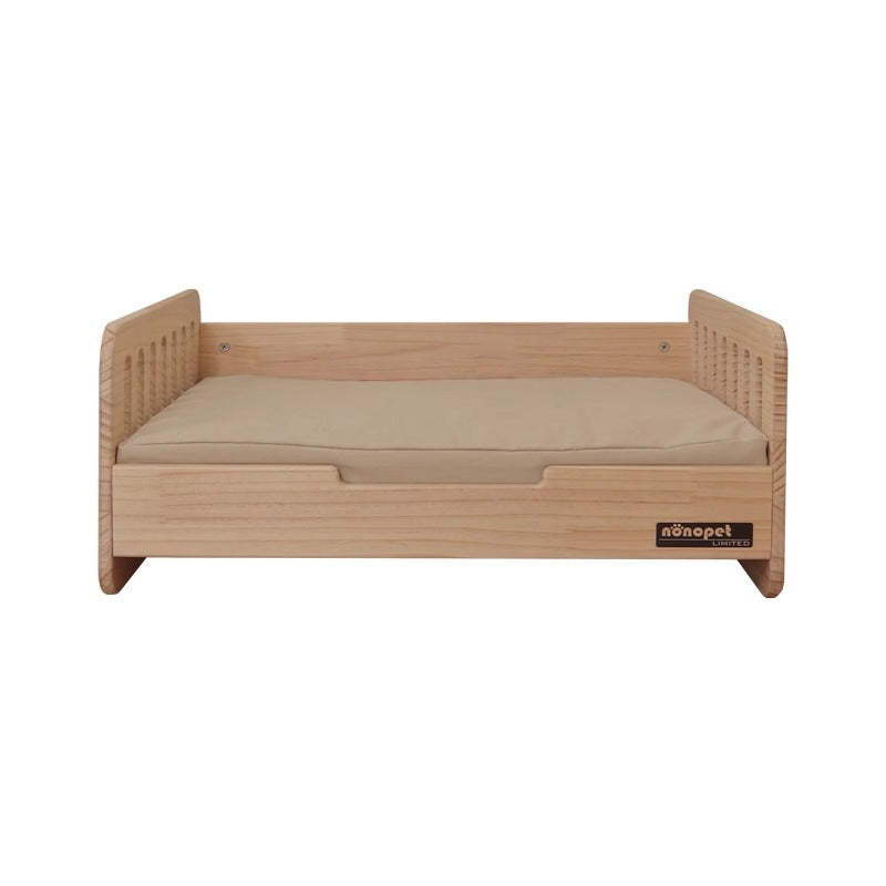 Reversible wooden pet bed