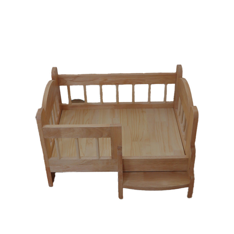 Country style wooden pet bed