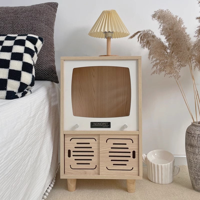 テレビ型木製キャットハウス