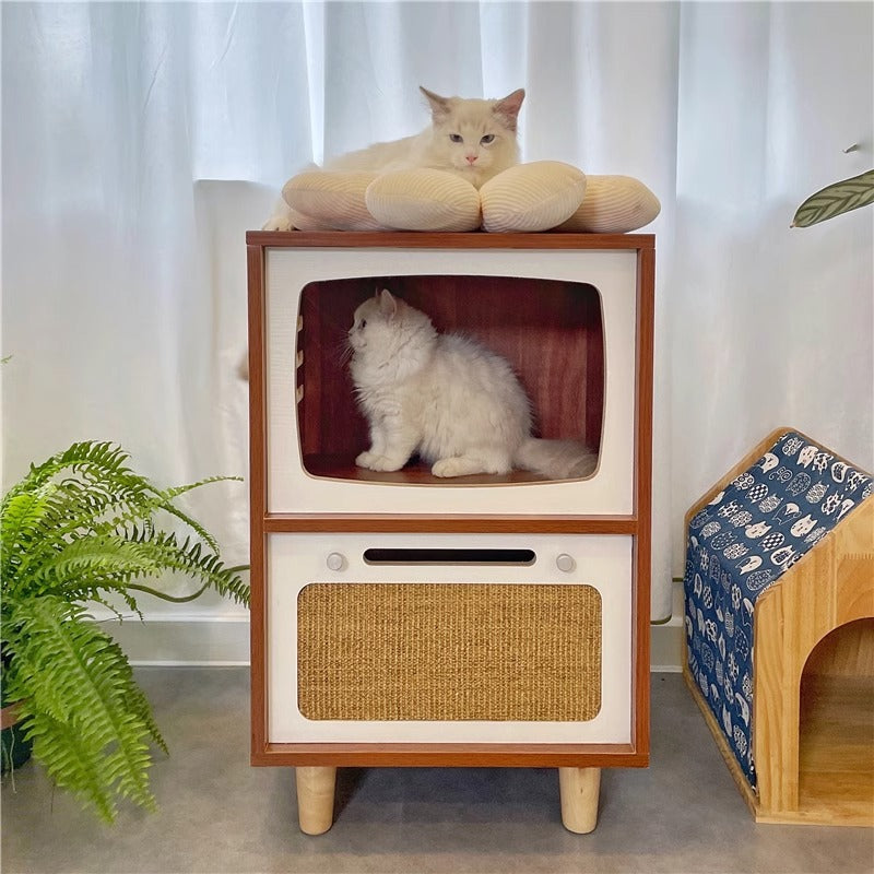 テレビ型2段キャットハウス
